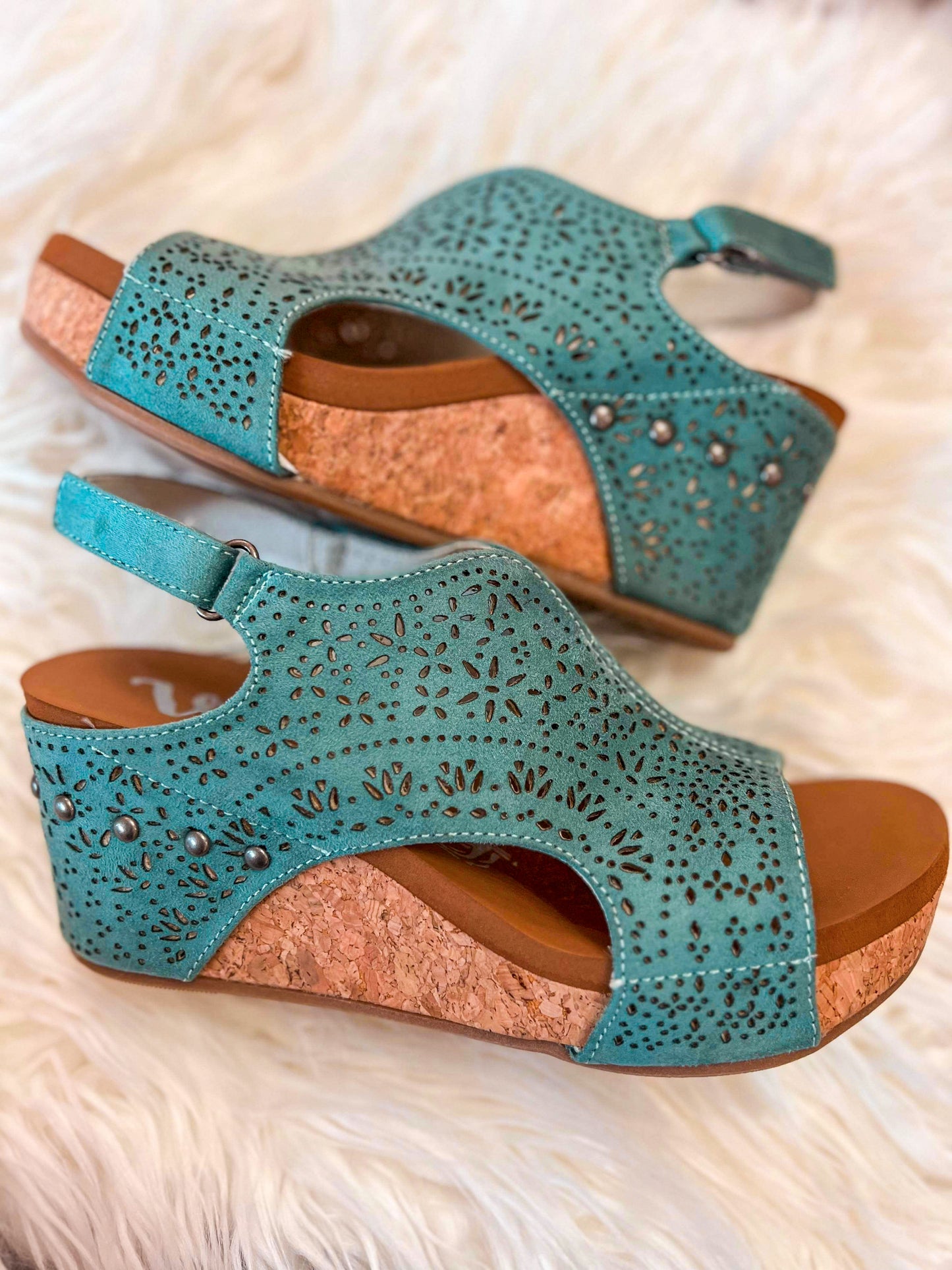 VERY G TURQUOISE WEDGES